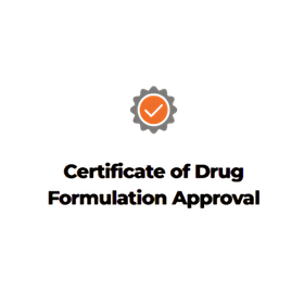 Certificate of Drug Formulation Approval